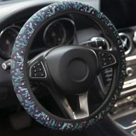 🌵 cute cactus car steering wheel cover for women and girls - yr universal steering wheel covers, car accessories for women logo