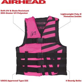 img 2 attached to 👕 Airhead Trend Life Vest: Youth, Men's and Women's Sizes in Vibrant Pink or Blue for Enhanced Safety