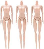 exceart 3pcs female doll body: 12 joint moveable body for diy girls' 26cm figure (style a) logo
