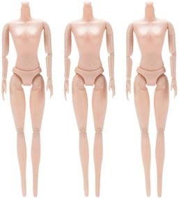 img 4 attached to Exceart 3pcs Female Doll Body: 12 Joint Moveable Body for DIY Girls' 26cm Figure (Style A)