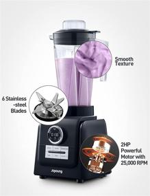 img 1 attached to 🍹 JOYOUNG LED Screen Blender for Shakes and Smoothies - 5 Programs, 68oz Capacity, 1300W Power, 10 Speeds Smoothie Blender