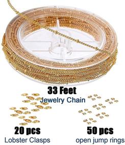 img 1 attached to 🔗 Gold Cable Chain Link Bulk - 33 Feet Solid Brass Chain for Jewelry Making, Ideal for Bracelets, Necklaces, and More