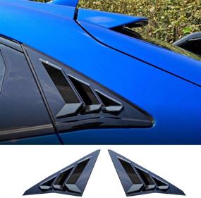 img 4 attached to 🚗 Rifoda Window Louvers for 10th Gen Honda Civic Hatchback 2016-2020: Stylish Air Vent Scoop Shades Covers for Civic Type R - ABS Material, Black