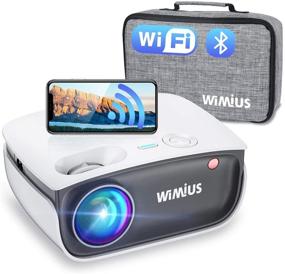 img 4 attached to 📽️ Wifi Bluetooth Projector with 1080P Full HD Enhancement, 20%+ Brightness Boost, WiMiUS S25 Mini Portable Outdoor Movie Projector with Wireless Mirroring, Airplay, and 50% Zoom, Compatible with Fire TV Stick, HDMI, PC, and PS4