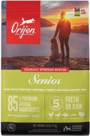🐶 orijen senior dry dog food: grain-free, high protein, fresh and raw animal ingredients for optimal aging logo