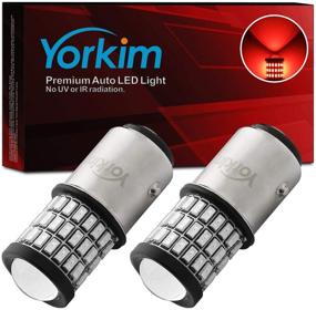 img 4 attached to 🔴 Yorkim Super Bright 1157 LED Лампы Красные | 1157 Тормозные Лампы | 9-30V 1157 2057 2357 7528 BAY15D LED Лампа с Проектором | Замена для фонарей заднего хода или задних фонарей - Красные