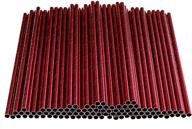 🥤 waterproof red paper drinking straws - 100-pack biodegradable compostable eco-friendly disposable plasticless non-plastic straws for kids, party, wedding logo
