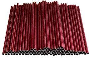 img 4 attached to 🥤 Waterproof Red Paper Drinking Straws - 100-Pack Biodegradable Compostable Eco-Friendly Disposable Plasticless Non-Plastic Straws for Kids, Party, Wedding