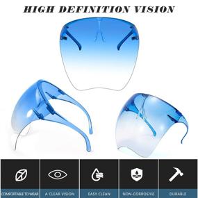 img 2 attached to Full Face Protective Shield with Anti-Fog Coating and UV 400 Protection