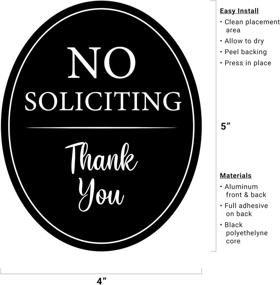 img 2 attached to Stylish Aluminum Oval Sign for Effective Soliciting