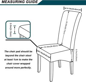 img 3 attached to 🪑 Enhance Your Dining Experience with Velvet Stretch Dining Chair Slipcovers!