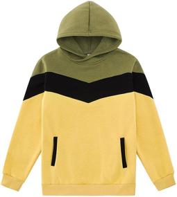 img 4 attached to Pollover Hoodie Sweatshirts Fleece Outwear Boys' Clothing
