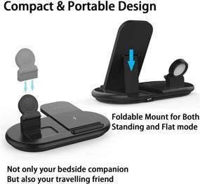 img 1 attached to 🔌 leChivée Wireless Charging Station for Samsung Z Fold 3 / Flip 3, 3 in 1 Charger Stand for Samsung Watch 4 3 1 Active 2 1, Docking Station for Galaxy S21 S20 S10, Buds & iPhone 13 Pro Max