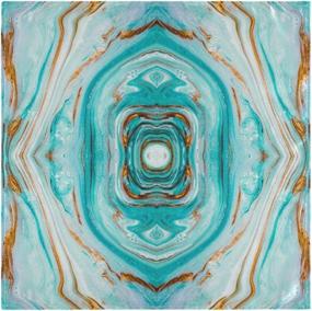 img 1 attached to 💙 ALAZA Beautiful Turquoise Polyester Decorative: Elevate Your Décor with Stunning Turquoise Hues