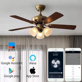 img 3 attached to 🔌 Smart Ceiling Fan Remote Control Kit - Wi-Fi Enabled, Wireless Timing Control compatible with Amazon Alexa