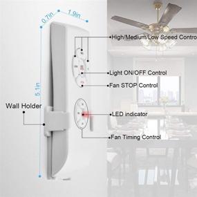 img 2 attached to 🔌 Smart Ceiling Fan Remote Control Kit - Wi-Fi Enabled, Wireless Timing Control compatible with Amazon Alexa