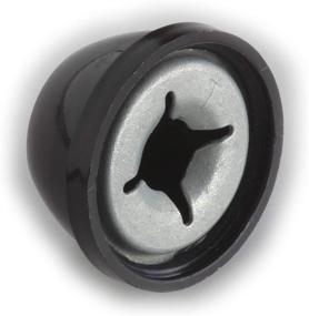 img 1 attached to 🔧 Pack of 10 - KPS438135SOHEB Palnut Decorative Push-Ons, Black Plastic Cap for 7/16 Stud, OD .835 Height .440, Plastic, Mechanical-Zinc Push-On Insert, Made in USA