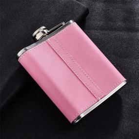 img 1 attached to GENNISSY 7 Ounce Pink Flask for Women