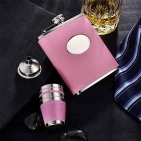 img 2 attached to GENNISSY 7 Ounce Pink Flask for Women