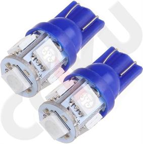 img 2 attached to 🔵 Cciyu 10 Pack Blue T10 5-5050-SMD PC194 LED Bulb - Dash Light Replacement for 2000-2002 Honda Accord