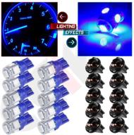 🔵 cciyu 10 pack blue t10 5-5050-smd pc194 led bulb - dash light replacement for 2000-2002 honda accord logo