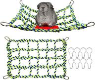 🐹 roundler hamster climbing net: set of 2 ferret cotton rope nets - small animal activity toy for hamster, ferret, rat, guinea pig, chinchilla, cockatiel, parakeet - hanging hammock cage accessories for play logo