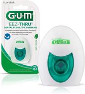 🦷 gum - 43.3 yards (pack of 6) eez-thru dental floss, mint flavor - achieve better oral health logo