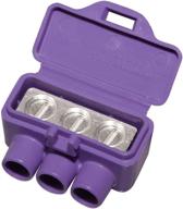 🔌 king innovation 95110 3-port aluminum copper wire connector, purple - pack of 10 logo