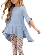 👚 stylish caitefaso shirts: trendy ruffle blouses for girls' summer wardrobe - tops, tees & blouses logo