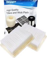 🔍 hqrp 2-pack hoover floormate fh40000, fh40010, fh40010b replacement filters - compatible with fh40030, fh40011b, fh40020tv - spinscrub hard floor upright vacuum cleaner parts 59177051 / 40112050 логотип