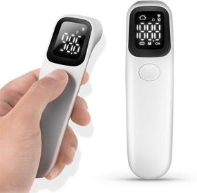 img 4 attached to 🌡️ Non-Contact Light Weight Infrared Forehead Digital Thermometer for Children, Kids, Adults - Fever Indicator, Switchable °C/°F (White)