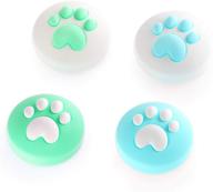 🐾 leyusmart cat paw thumb grip caps: enhance your nintendo switch gaming experience with cute animal crossing horizons accessories logo