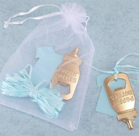 img 1 attached to 🍼 Yuokwer 24 Pack Blue Poppin Bottle Shaped Bottle Opener Favor - Ideal for Baby Shower, 1st Birthday Gifts, Wedding Party Souvenirs, & Keepsakes for Birthday Party Decorations (24 Guests)