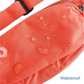 img 2 attached to 🎒 Waterproof Hip Bag Pack Pistep Fanny Packs for Men and Women with Adjustable Belt for Running, Hiking, and Travel - Orange