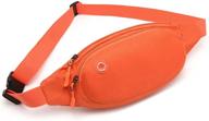 🎒 waterproof hip bag pack pistep fanny packs for men and women with adjustable belt for running, hiking, and travel - orange logo