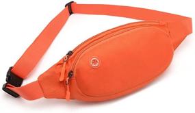 img 4 attached to 🎒 Waterproof Hip Bag Pack Pistep Fanny Packs for Men and Women with Adjustable Belt for Running, Hiking, and Travel - Orange