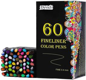 img 4 attached to 🖊️ Dyvicl Fine Point Pens, 60 Color Fineliner Set 0.4mm Fine Tip Markers for Bullet Journaling, Writing, Note Taking, Calendar, Agenda, Adult Coloring
