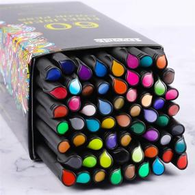 img 3 attached to 🖊️ Dyvicl Fine Point Pens, 60 Color Fineliner Set 0.4mm Fine Tip Markers for Bullet Journaling, Writing, Note Taking, Calendar, Agenda, Adult Coloring