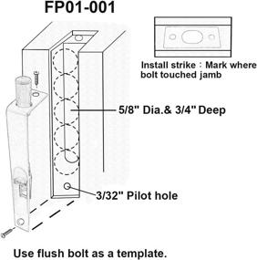 img 2 attached to 🔒 QCAA Solid Brass Flush Bolt, Square Shape, 6-inch - Buy Now from Taiwan!