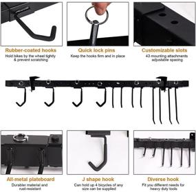 img 2 attached to JOVNO Garage Bike Rack Wall Mount: Efficiently Store 4 Bicycles, Organize Tools, and Maximize Garage Space