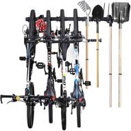 jovno garage bike rack wall mount: efficiently store 4 bicycles, organize tools, and maximize garage space logo