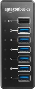 img 1 attached to 🔌 Amazon Basics USB-C 3.1 7-Port Hub: High-speed Connectivity, Powerful Charging - 36W (12V/3A), Black