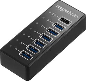 img 4 attached to 🔌 Amazon Basics USB-C 3.1 7-Port Hub: High-speed Connectivity, Powerful Charging - 36W (12V/3A), Black