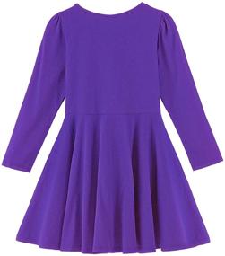 img 3 attached to 👗 Burgundy Girls' Sleeve Dresses with Pockets - Noomelfish Sleeve Dresses