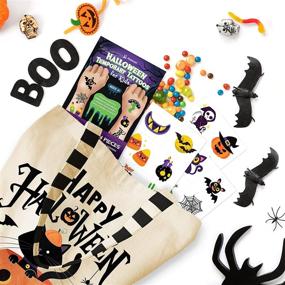 img 1 attached to 🎃 Halloween Temporary Tattoos for Kids - 144 Pieces in 48 Unique Designs - Bulk Halloween Prizes Assorted Goodies - Goody Bag Stuffers for Kids - Halloween Party Favors for Kids - Halloween Tattoos Favours