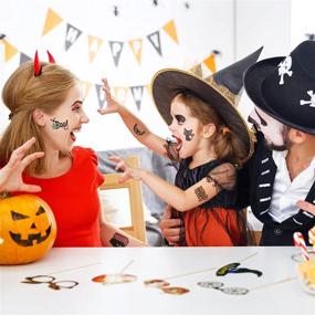 img 2 attached to 🎃 Halloween Temporary Tattoos for Kids - 144 Pieces in 48 Unique Designs - Bulk Halloween Prizes Assorted Goodies - Goody Bag Stuffers for Kids - Halloween Party Favors for Kids - Halloween Tattoos Favours