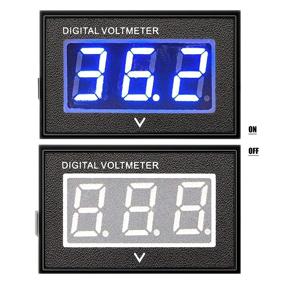 img 1 attached to 🔋 HUSUKU LED Digital Volt Meter Gauge for Golf Cart Club Car EZGO Yamaha - 12V 24V 36V 48V LED Voltage Display (Blue)