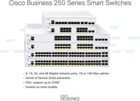 img 2 attached to 💼 Cisco Business CBS250-8FP-E-2G: Advanced Smart Switch with 8 Port GE and Full PoE, Enhanced by Limited Lifetime Protection