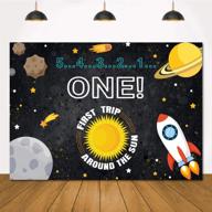 🚀 lofaris space photography backdrop: perfect 1st birthday cartoon outer space decor for boys - sun, planets, stars, rocket ship, and more! 7x5ft logo