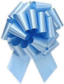 img 1 attached to 🎀 Light Blue 8'' Diameter Berwick Offray Ribbon Pull Bow with 20 Loops